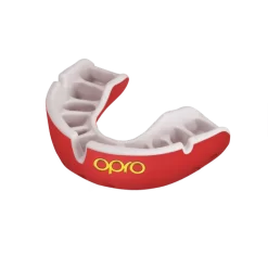 OPRO Self-Fit GEN4 Junior Gold Mouthguard - Red/Pearl