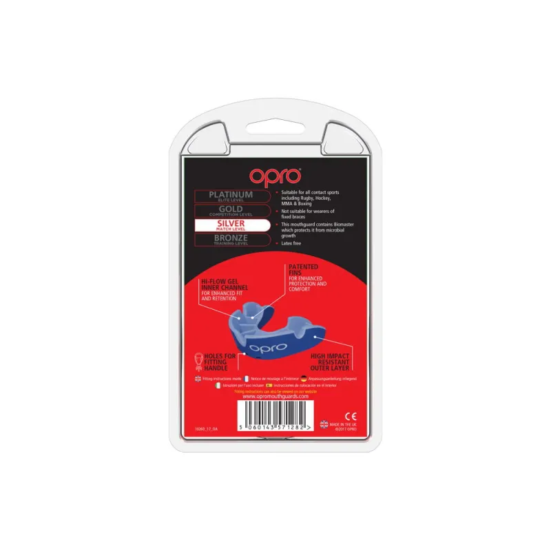 OPRO Self-Fit GEN4 Silver Mouthguard - Blue/Light Blue 5 OPRO Self-Fit GEN4 Silver Mouthguard - Blue/Light Blue - Image 3
